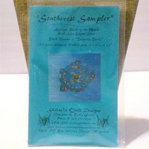 Southwest Sampler Turquoise Turtle Block of the Month Applique Pattern